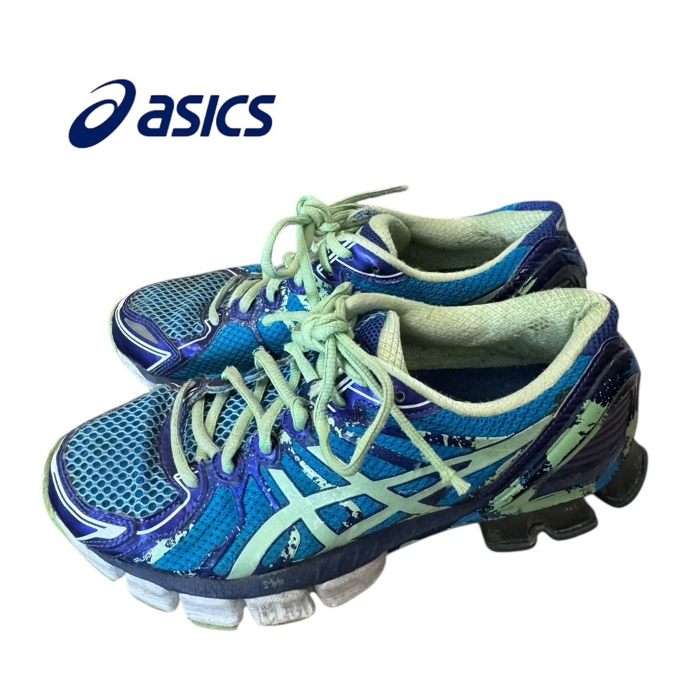 Asics Women's Gel Sendai Blue Green T4a6n Running Shoes Sneakers